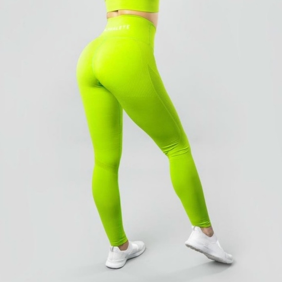 Alphalete Pants - Alphalete Aero Legging Compression Contour Shaping Womens Sz M VOLT Colour
